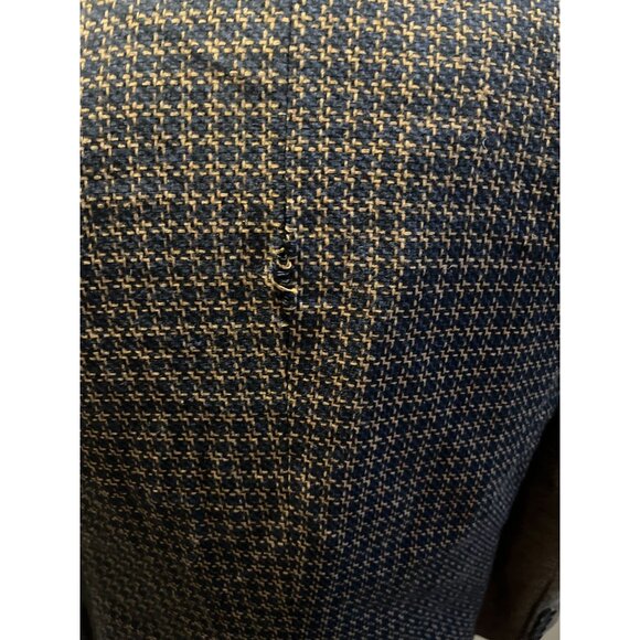 Tweed + Faux Leather + Wool Beige, Navy, Tan + Brown Multi-Fabric Academia Overs - Picture 5 of 9
